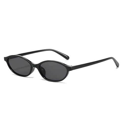 QhgPnt Oval Sunglasses for Women, Y2K Retro Black Sunglasses, Trendy Vintage Oval Frame, UV Protection, Lightweight & Comfortable for Daily Fashion and Outdoor Activities | Amazon (UK)