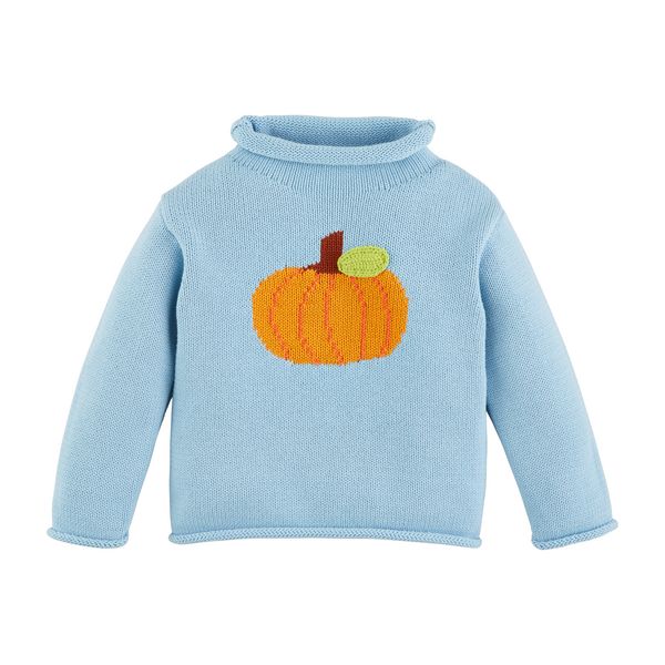 Blue Pumpkin Rollneck Toddler Sweater | Mud Pie