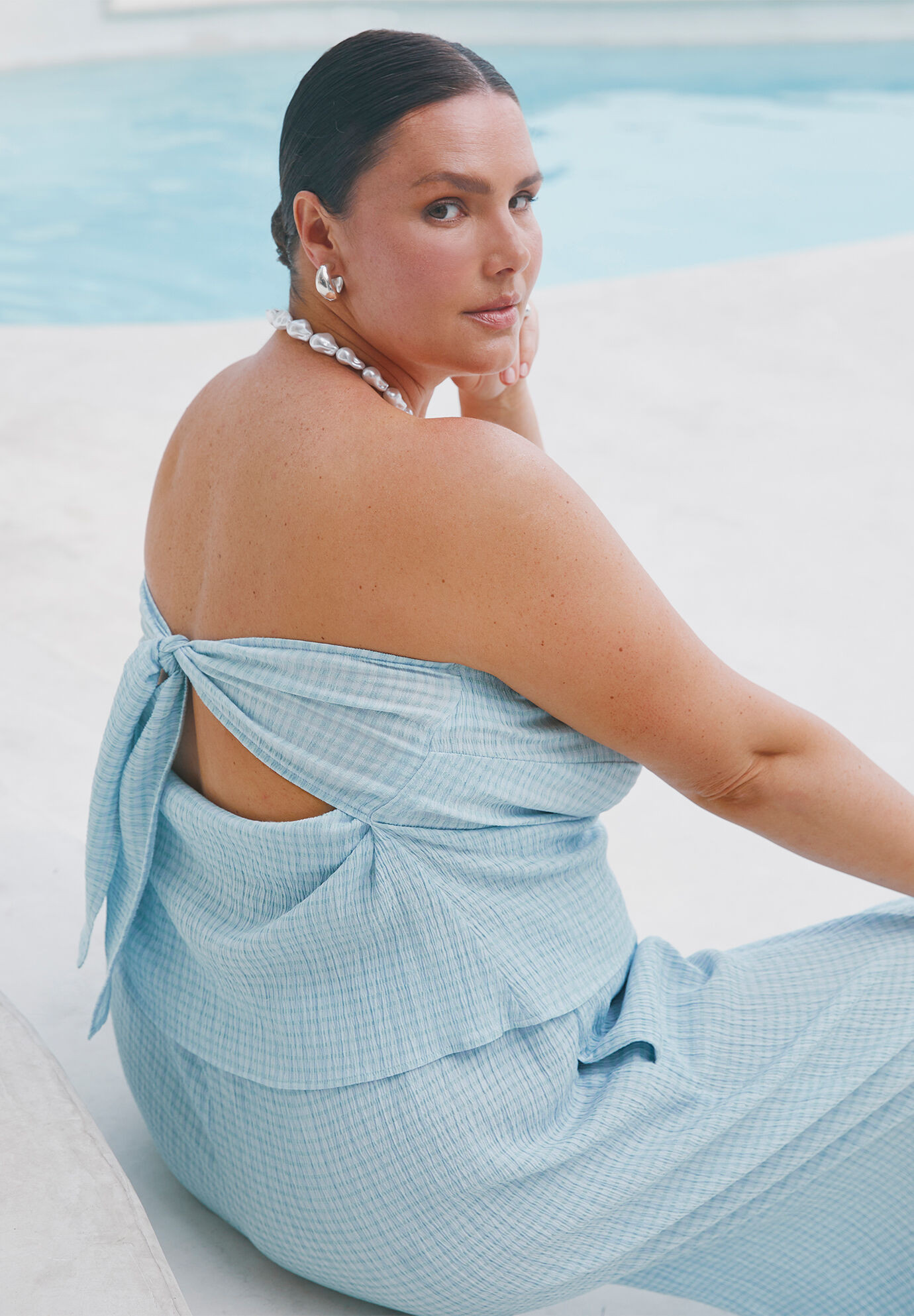 Back Tie Bandeau Top | Eloquii