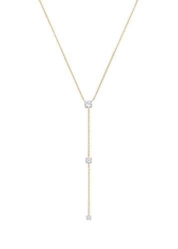 Electric Picks Jade Lariat Necklace for Women, 14k Gold Plated Crystal Drop Y-Necklace, Adjustable 15" Chain with Extender, Dainty Layering Necklace Gift | Amazon (US)