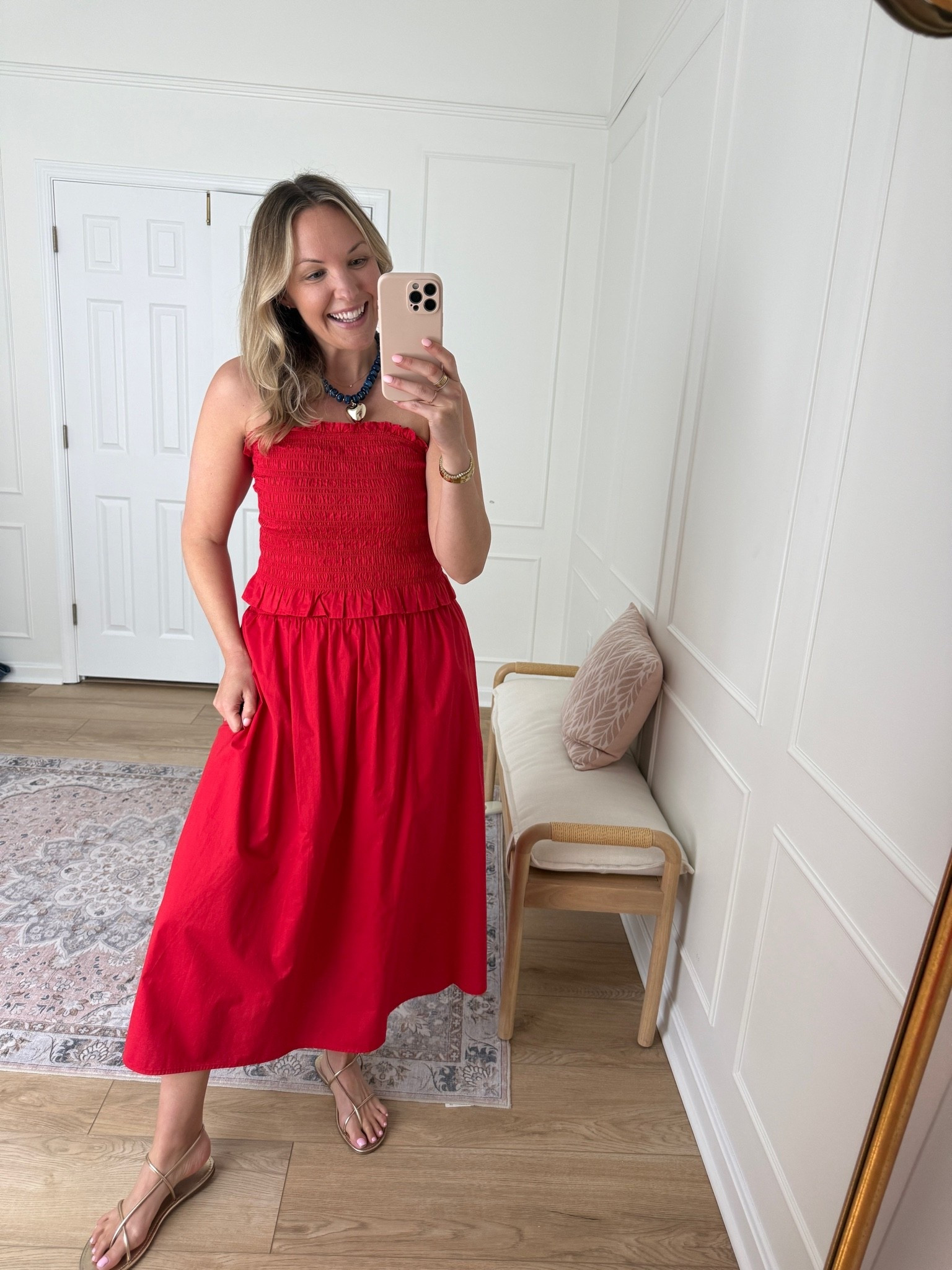 Tube top and maxi skirt - vacation outfit - large bottoms and med top