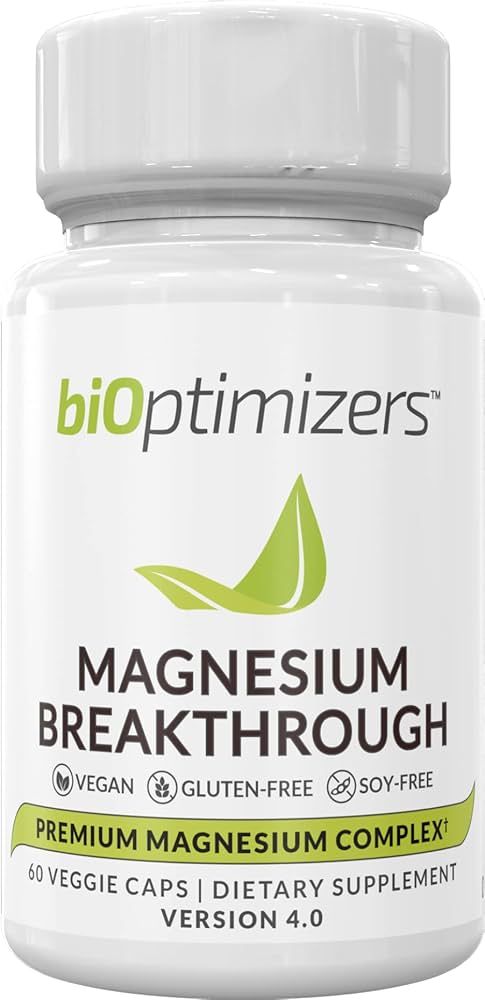 BiOptimizers Magnesium Breakthrough Supplement 4.0 - Has 7 Forms of Magnesium: Glycinate, Malate,... | Amazon (US)