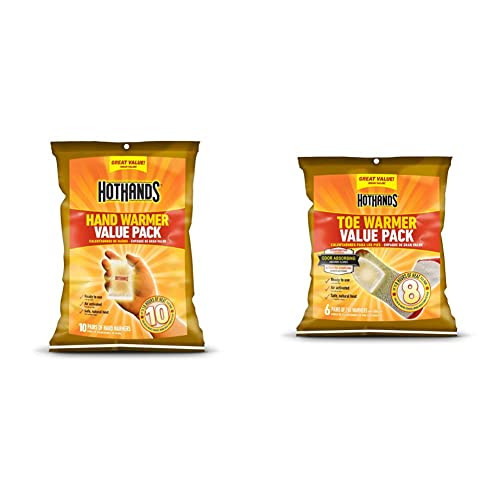 HotHands Hand Warmer Value Pack (10 Pair) & Adhesive Toe Warmer 6 Pair Value Pack | Amazon (US)