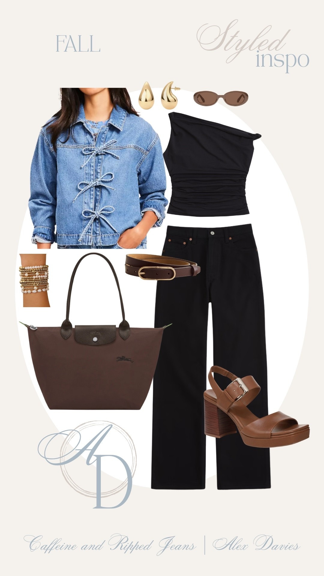 // denim jacket with bows // fall denim jacket // fall outfit inspo // brown bag // brown heels // brown belt // fall outfit inspo // casual fall outfit // 

#LTKFindsUnder100 #LTKStyleTip #LTKSeasonal