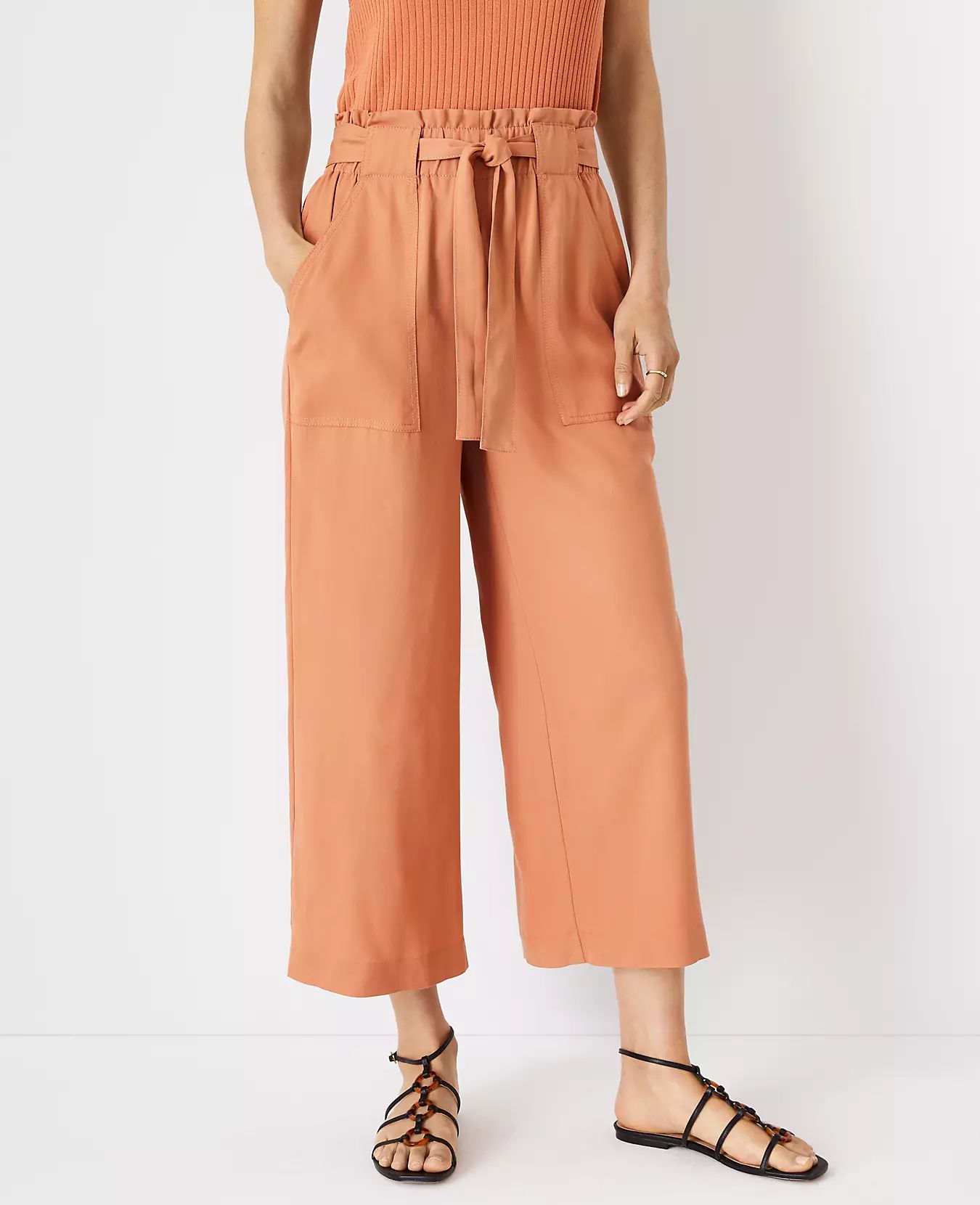 The Petite Tie Waist Culotte Pant | Ann Taylor | Ann Taylor (US)