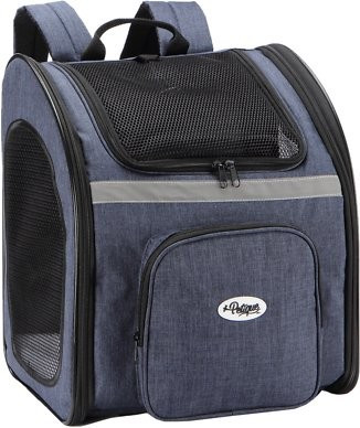 Petique The Backpacker Dog Carrier, Denim | Chewy.com