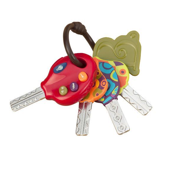 B. toys Toy Car Keys 3 Sounds &#38; Flashlight - LucKeys Red | Target