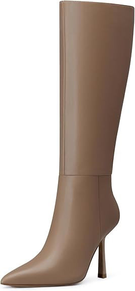 Womens Knee High Boots: 3.54 In Stiletto Heel, Wide Calf Tall Boots, 2025 Fall Fashion Trendy Hee... | Amazon (US)