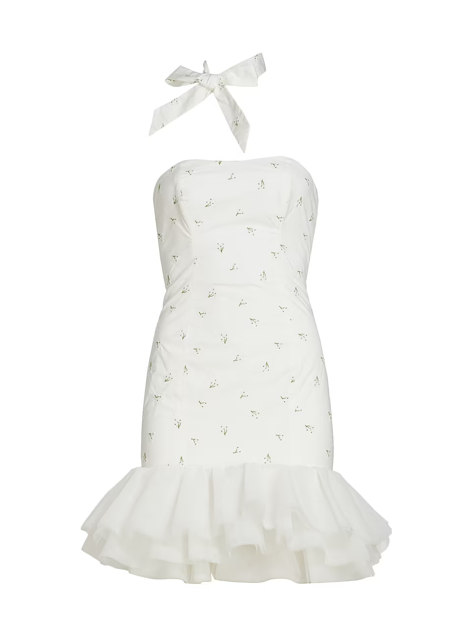 Blake Embroidered Flare Minidress | Saks Fifth Avenue