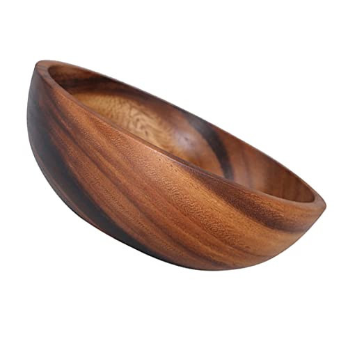 Cabilock Wooden Salad Bowl, Large Salad Mixing Bowl, Dessert Container Storage Holder Wood Bowl for Fruits, Salad 5.5x2.75inch | Amazon (US)