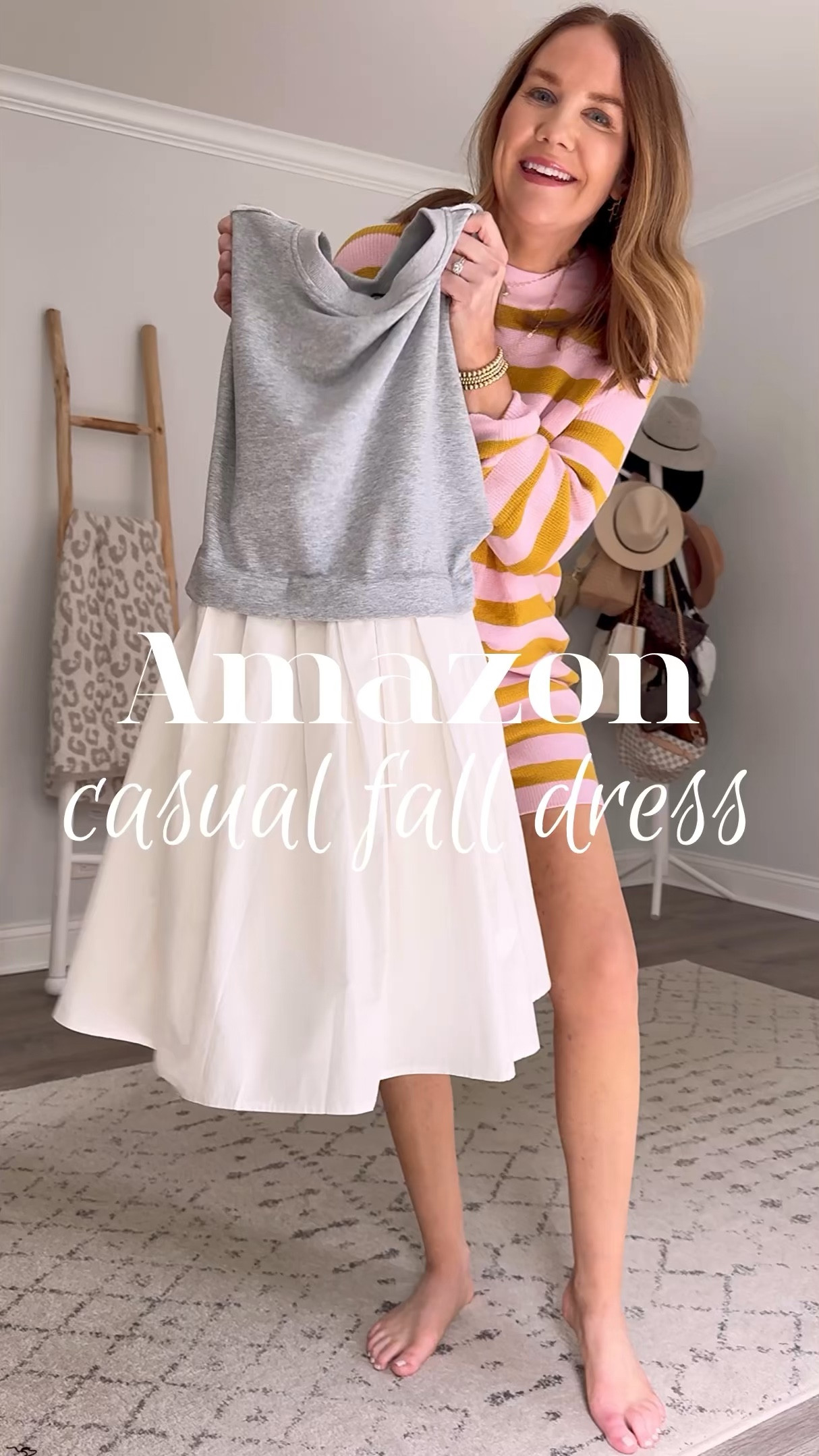 The cutest FP inspired dress! Comes in so many color ways and I’m wearing a medium. For reference, I’m 5’7” and  about 135lbs.

Amaz0n dress, fall dress, Amaz0n fashion finds 2024, fall fashion trends, how to style, teacher outfit, casual fall outfit, how to style a dress with sneakers, metallic ballet flats
#founditonamazon #falloutfit #momootd 

#LTKOver40 #LTKSaleAlert #LTKSeasonal