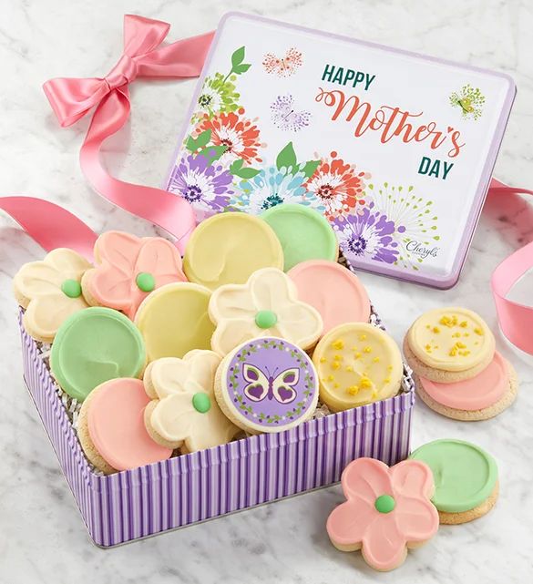 Happy Mother’s Day Tin-Buttercream-Frosted Cookie Assortment | Cheryl's