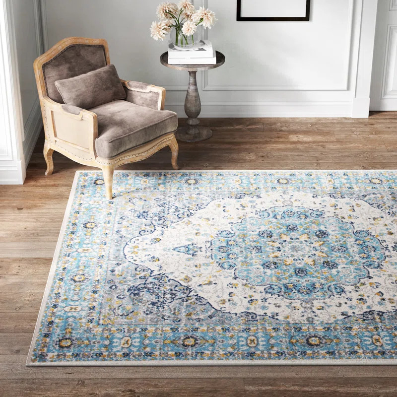 Hector Oriental Machine Woven Area Rug in Cream | Wayfair North America