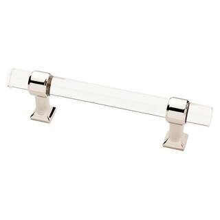 Liberty Acrylic Bar 3-3/4 in. (96 mm) Polished Nickel and Clear Cabinet Drawer Pull P37296C-PN-CP... | The Home Depot