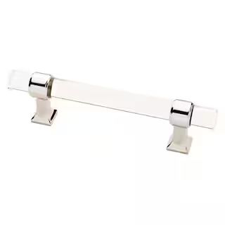Liberty Acrylic Bar 3-3/4 in. (96 mm) Polished Nickel and Clear Cabinet Drawer Pull P37296C-PN-CP... | The Home Depot