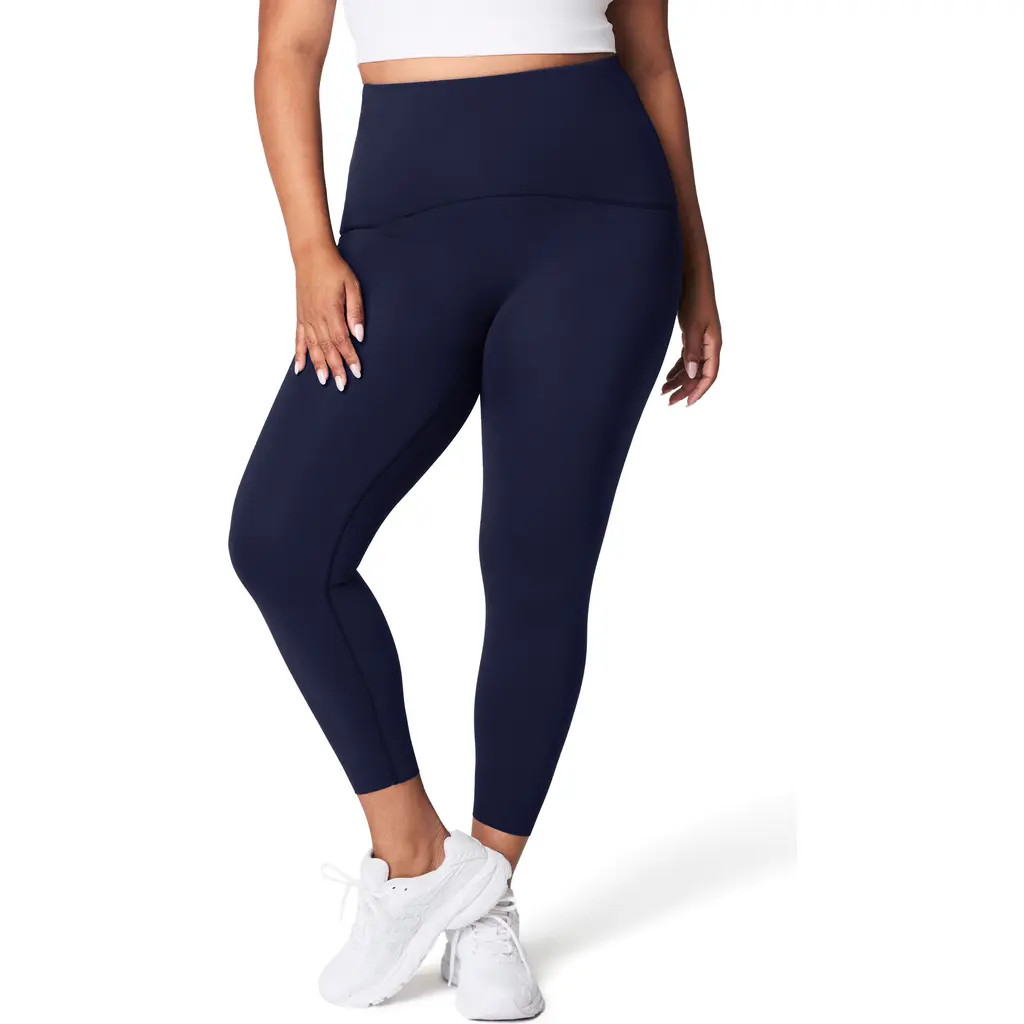 SPANX® SPANXshape™ Booty Boost® 7/8 Leggings in Timeless Navy at Nordstrom, Size Large | Nordstrom