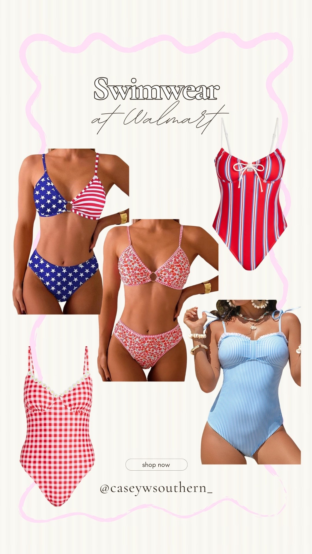 Swimwear finds at Walmart! ￼

#LTKootd #LTKgrwm #LTKSwim