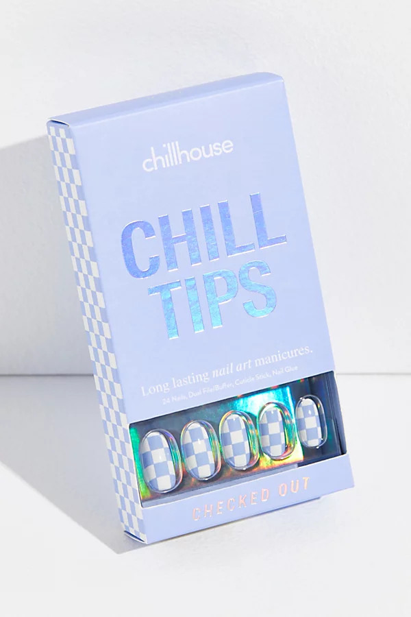 Chill Tips Reusable Press-On Manicure Kit by Chillhouse at Free People, Checked Out, One Size | Free People (UK)