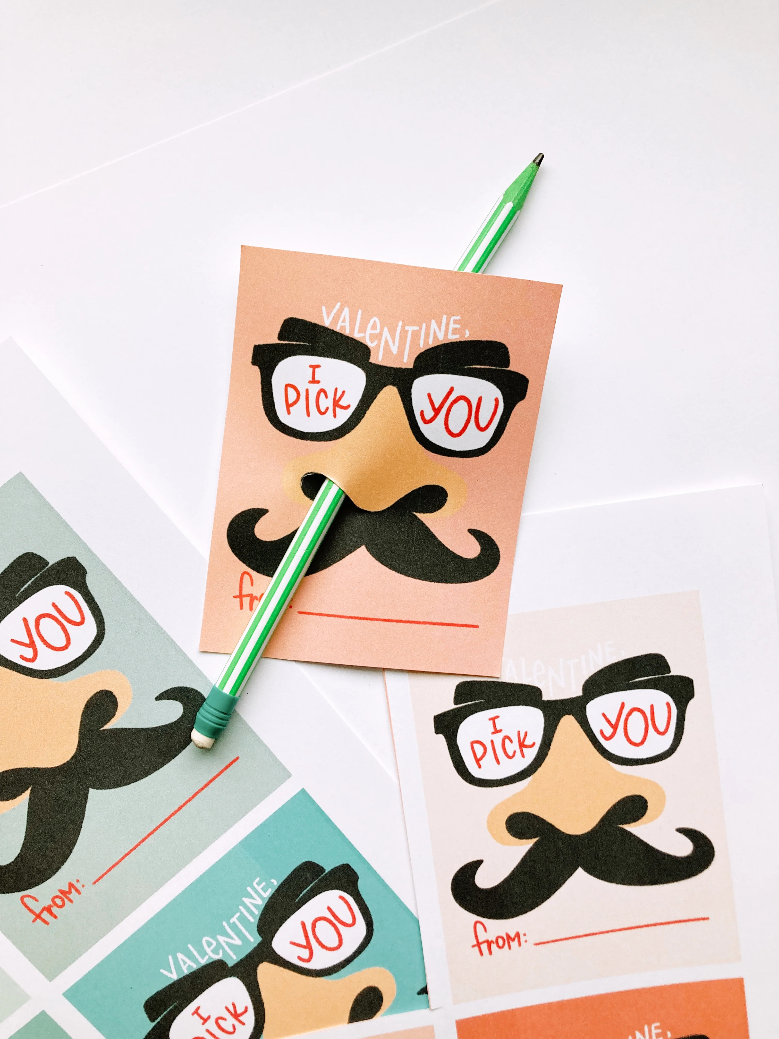 I pick you Valentines | Printable Valentines | The Letter Vee