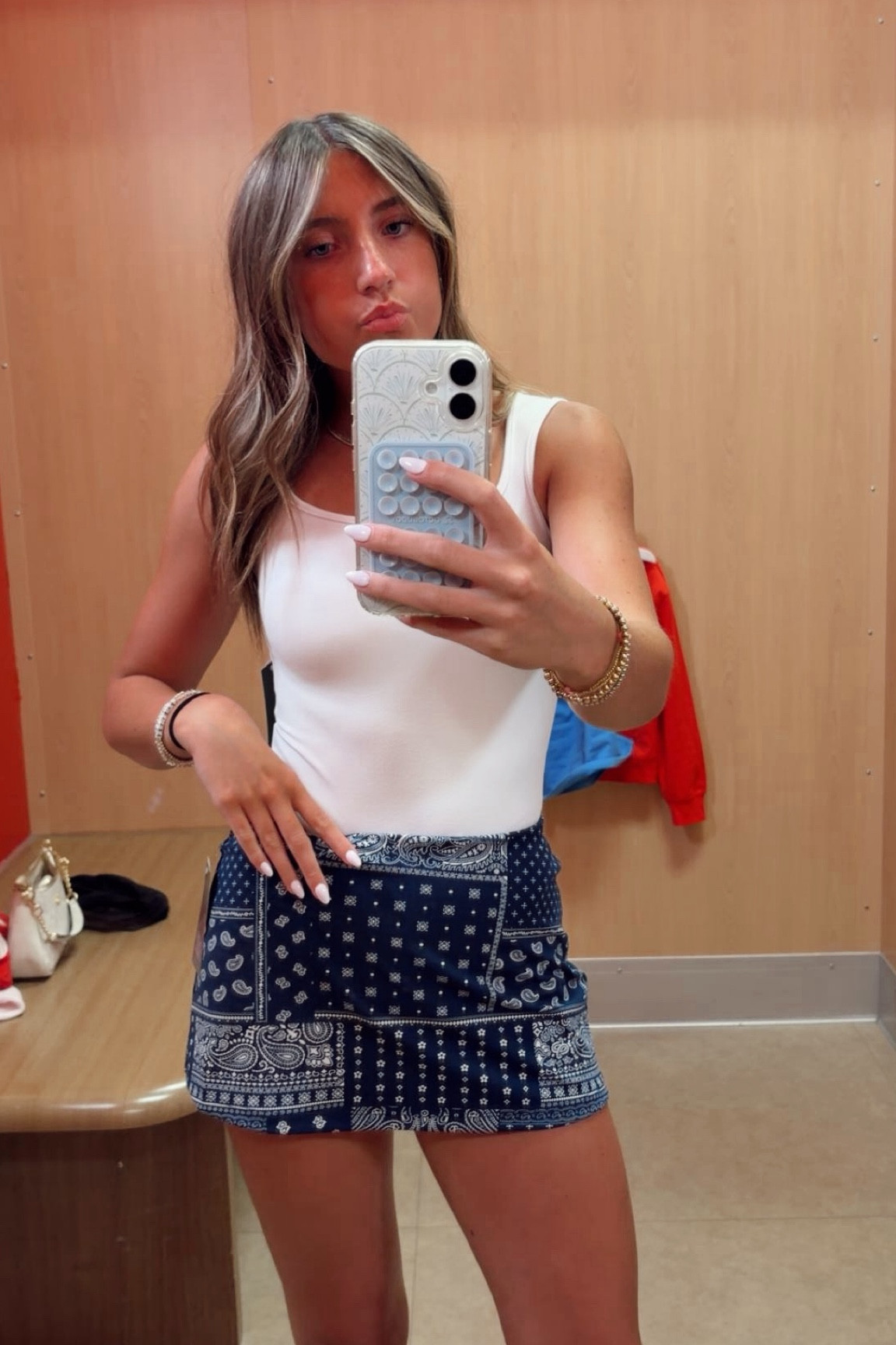 Another outfit idea for the 4th of July!! This cute bandanna print mini skirt is perfect for any 4th of July event. I paired it with a white bodysuit tank top, and I would also pair with some cute sandals. A red sweater across my shoulders would make this a complete 4th of July outfit!! Check out target for all your summer style needs

#LTKTarget #targetfinds #outfitinspo #summerstyle #4thofjulyoutfit #ootd 

 #LTKdayinmylife #LTKootd #LTKSeasonal