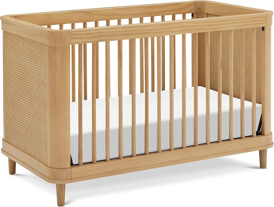 NAMESAKE Marin with Cane 3-in-1 Convertible Crib in Honey and Honey Cane, Greenguard Gold Certifi... | Amazon (US)