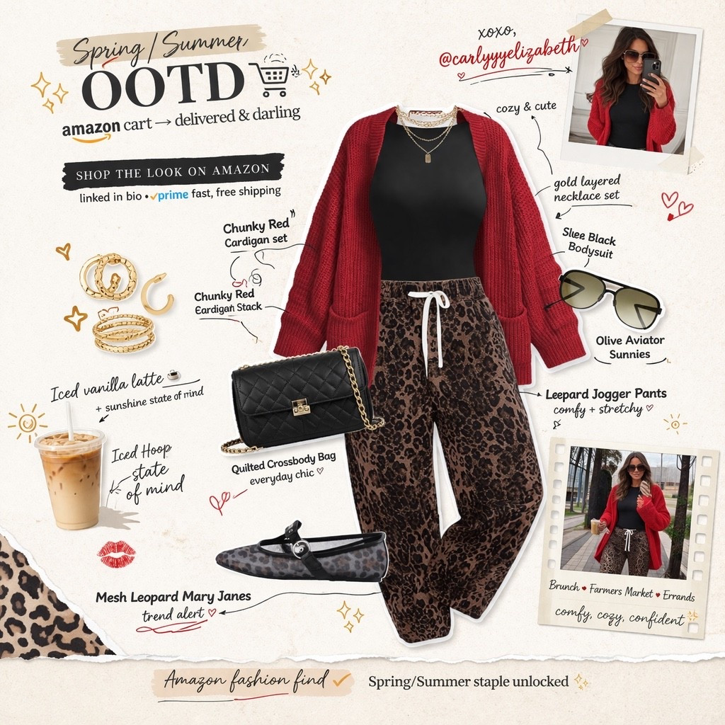 OOTD 
red fashion 
Leopard pants 
Trendy fashion 
Cute fashion 


#LTKootd #LTKSeasonal