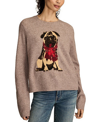 Women's Cloud Soft Pug Crew Neck Sweater | Macy's