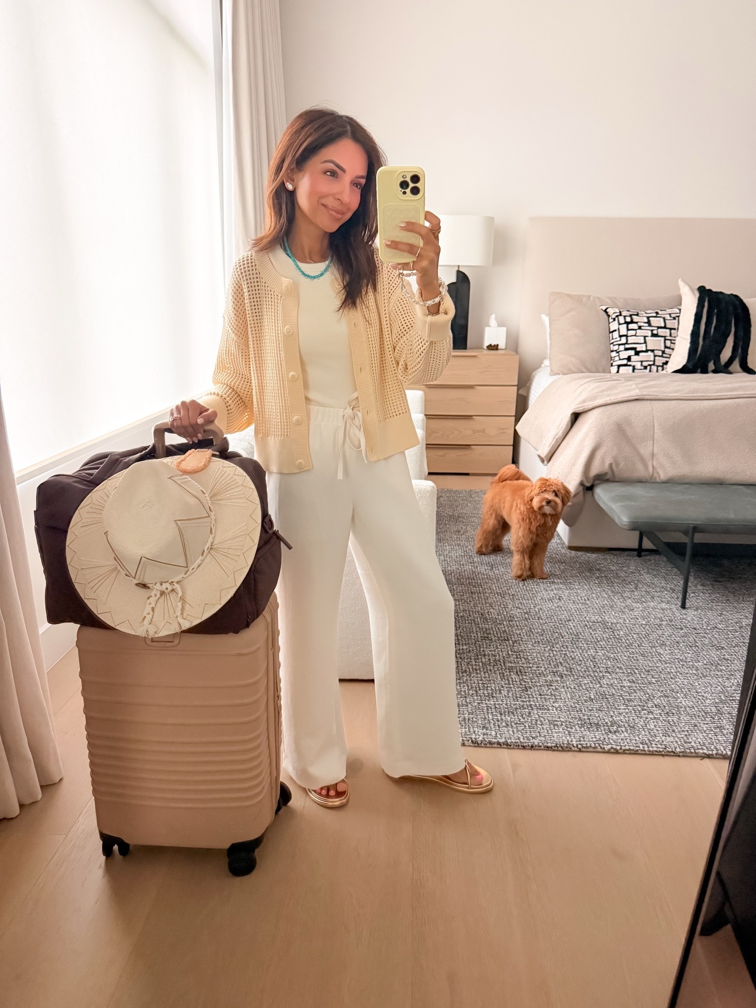 Today's travel outfit ✈️ my luggage combo fits SO much every single time! I'm in xs short pants & xs bra free tank

#LTKSaleAlert #LTKTravel