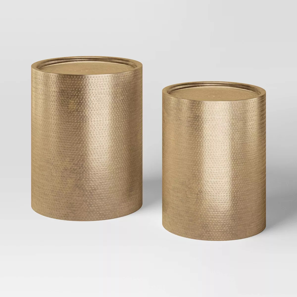 Manila Nesting Tables - Threshold™: Gold-Tone Metal, Hand-Carved, No Assembly Required | Target