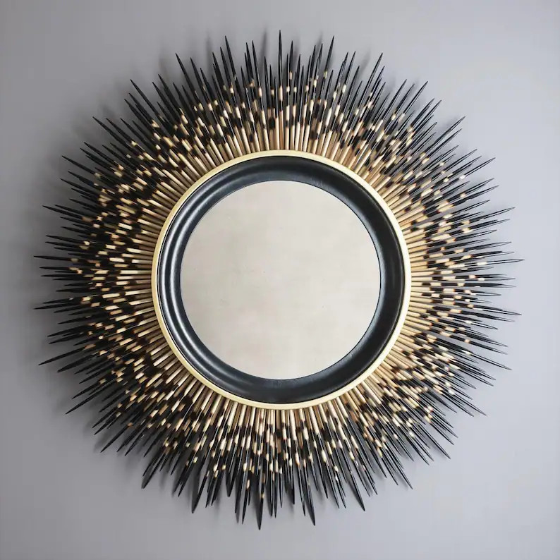 Porcupine Quill Mirror, 31 in., Dark-Tip | Etsy (Global)
