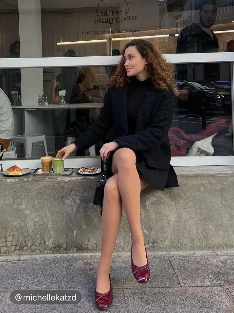 Bowknot Decor Square Toe Ballet Mary Jane Flats | Cider