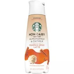 Starbucks Pumpkin Spice Flavored Almondmilk &#38; Oatmilk Non-Dairy Liquid Coffee Creamer - 1.75p... | Target