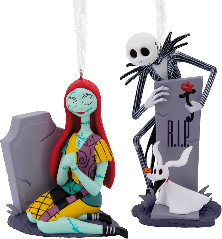 Hallmark Disney Tim Burton's The Nightmare Before Christmas Jack and Sally with Tombstones Christ... | Amazon (US)