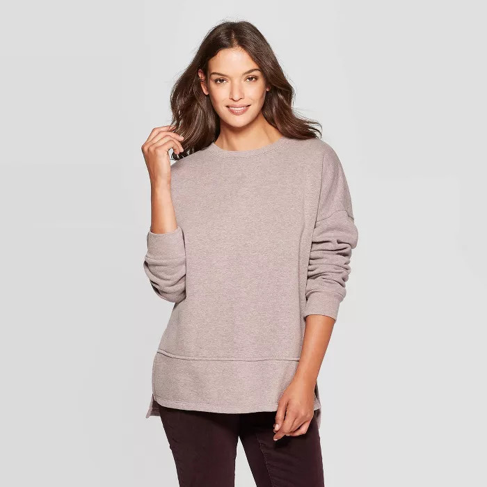 Women's Crewneck Fleece Tunic Pullover Sweatshirt - Universal Thread™ | Target