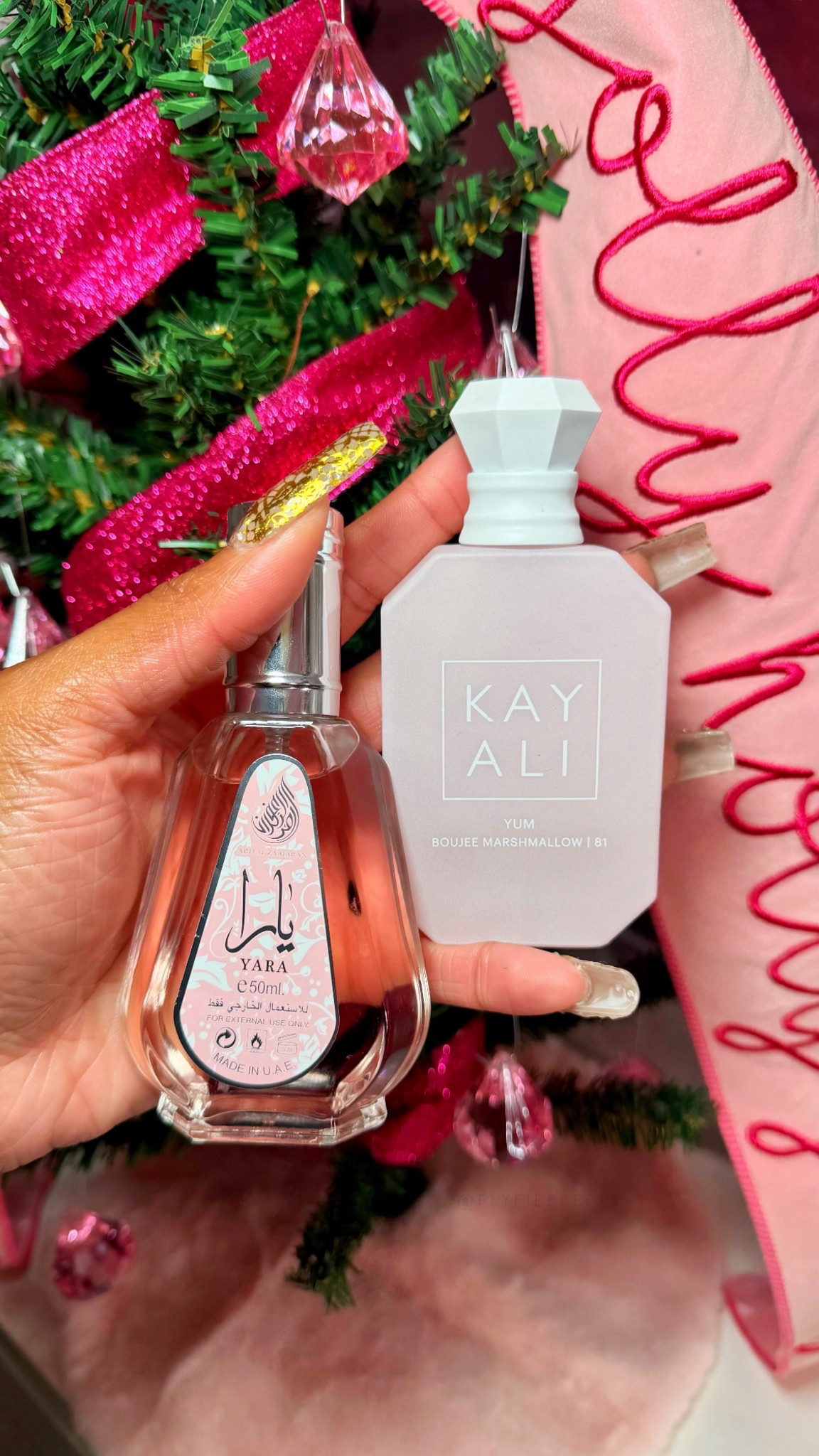This new perfume combo has been getting me stopped left and right lol 💖.

I picked up a bottle of the viral Yara perfume (a beautiful and sophisticated powdery musk scent), and I’ve been layering with it with Yum Boujee Marshmallow by Kayali (it has notes of pink musk, whipped vanilla, and strawberry to name a few).

They smell amazing layered together! If you’re looking for a new perfume to try, or a holiday gift for someone who likes sweet scents either of these are a great choice.

#LTKBeauty #LTKHoliday