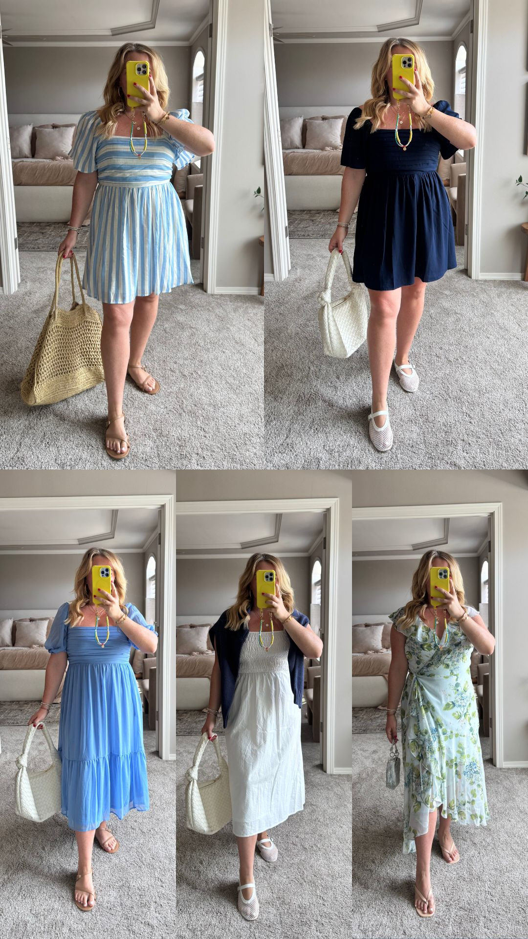 Midsize Summer Dress Haul ☀️🌻☁️✨ Everything is under $60! These are perfect for everyday wear or casual summer wedding. Easy to dress up or down and most of them have lots of stretch or smocking for the perfect fit. I’m wearing a large in everything. 🫶🏻 

 #LTKMidsize #LTKFindsUnder100 #LTKStyleTip