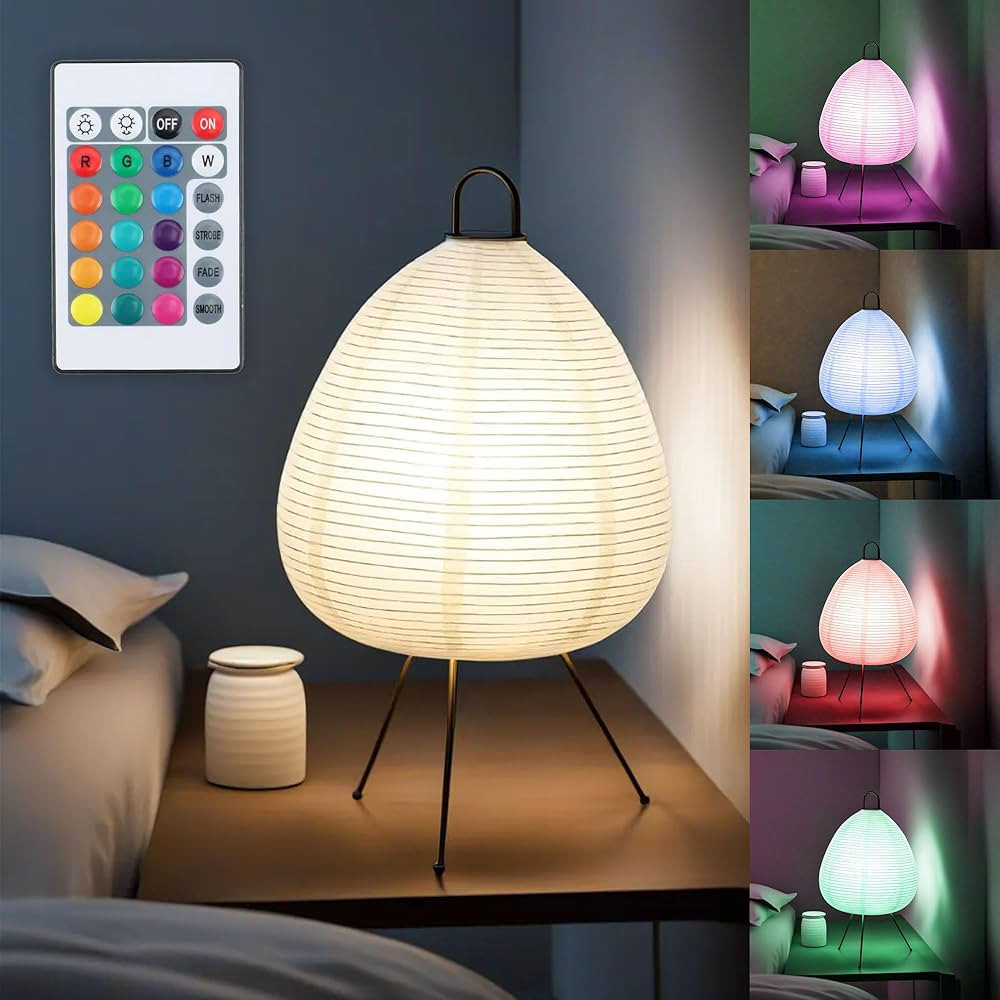 Color Changing Lamp • Multi Color Light • Paper Lamp with Color Changing Bulb • LED Light f... | Amazon (US)