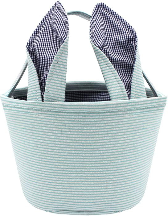 Easter Baskets Easter Bunny Ears Bags - Easter Egg Bunny Bucket for Kids (Blue) | Amazon (US)