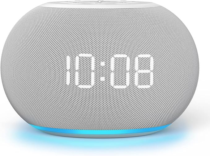 Reacher Auto-Dimmable Sound Machine Alarm Clock with Night Light, 20 Soothing Sounds, LED Digital... | Amazon (US)