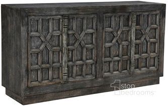 Roseworth Distressed Black Accent Cabinet | 1stopbedrooms