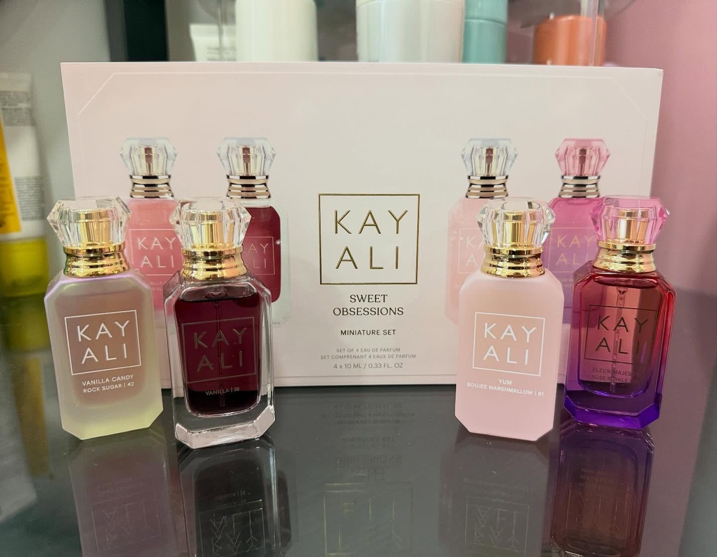 ⭐️PRODUCT REVIEW⭐️

This product was gifted to me by @kayali and @skeepers_us in exchange for my honest review.

The Kayali Sweet Obsessions is the perfect gift for the fragrance lover in your life! I am absolutely obsessed with this cute set. This set includes 10ml bottles of Vanilla | 28, Vanilla Rock Candy Sugar | 42, Yum Boujee Marshmallow | 81 and Fleur Majesty Rose Royale | 31. Vanilla 28 is the perfect luxurious vanilla scent with notes like vanilla orchid, sweet tonka and brown sugar. Vanilla Rock Candy Sugar 42 is a sweet treat with notes like candied pear, bubble gum and rock sugar. Yum Boujee Marshmallow 81 is absolutely delicious with notes like strawberry, pink marshmallow and whipped vanilla. Fleur Majesty Rose Royale 31 is the least gourmand of the set with notes like juicy pear, rose royale and violet wood. These all smell absolutely stellar and are very long lasting on me. I’ve been rotating between these 4 fragrances non-stop since receiving this. I think my favorite of the 4 would probably be Boujee Marshmallow.

#complimentary #free #freeproduct #productreview #gifted #kayali #skeepers #fragrance #fragrancereview #perfume #perfumereview #holidaygift #giftset #ugc #ugccreator #ugccontentcreator