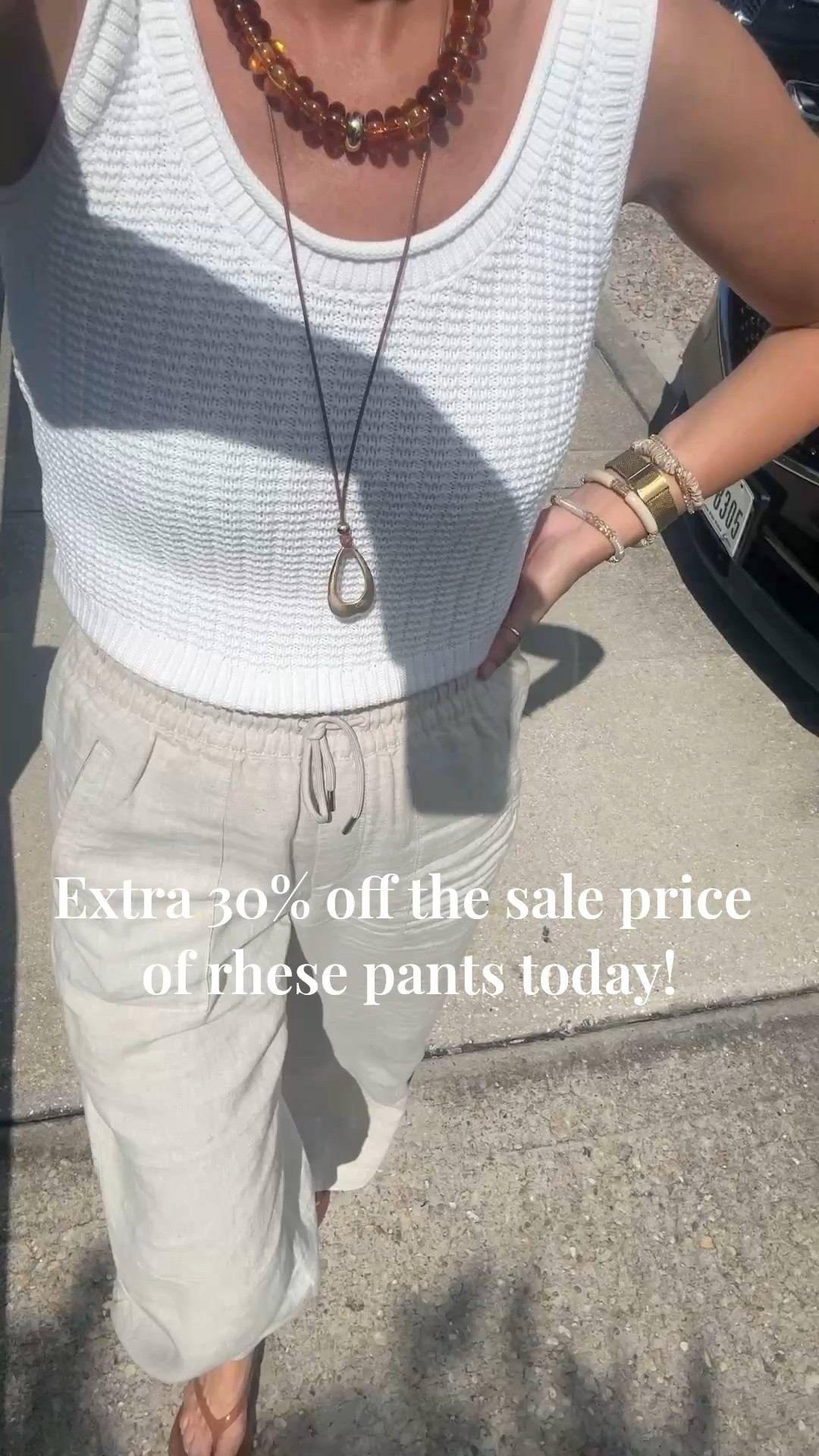 Size down one in the waist of these pants. They’re on double sale. I have xs tall and small top.  I am 5’11”.

#LTKOver40 #LTKTall #LTKSaleAlert