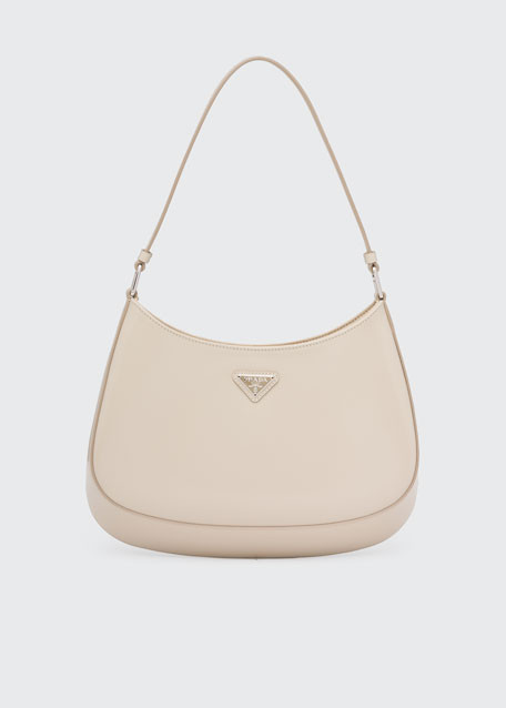 Prada Cleo Brushed Leather Hobo Bag | Bergdorf Goodman