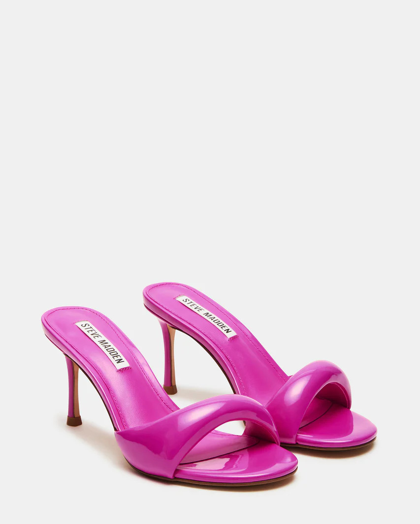 KIERAN Pink Patent Mule Heel | Women's Heels | Steve Madden (US)