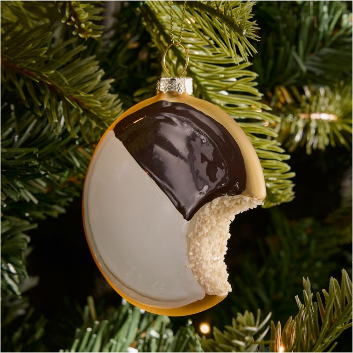 Glass Black & White Cookie Ornament | West Elm (US)