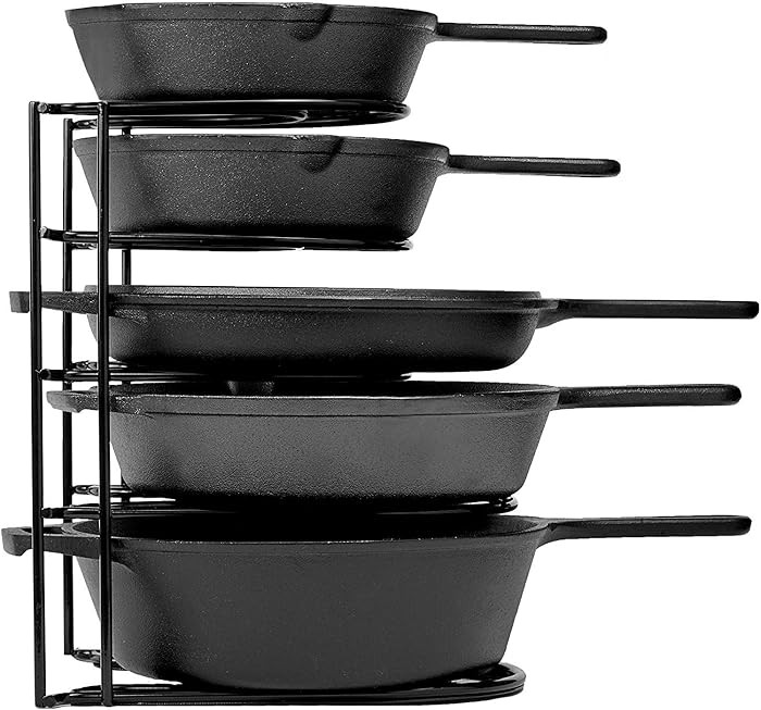 Cuisinel Heavy Duty Pots and Pans Organizer Rack - 12.2"-Inch Tall - 5 Tier Rack - Holds 50 LB - ... | Amazon (US)