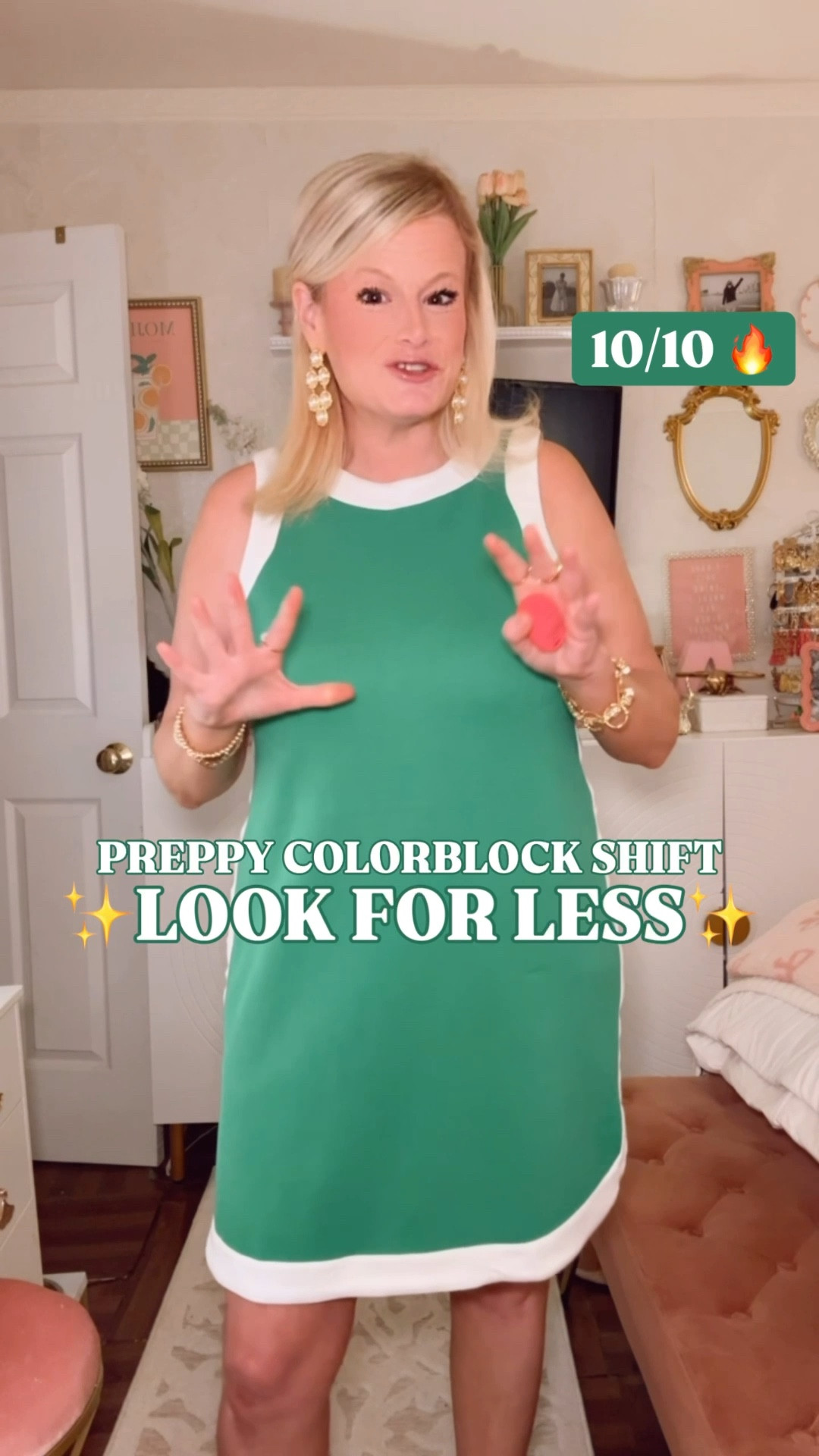 The Preppy Colorblock Shift Dress That Is a 10/10. It Is $27.80 at Belk. 🎾

This is the one I am so heart eyes for. 

The green and white contrast tipping running the crew neck, the armholes, and the hem. The sleeveless shift silhouette that is equal parts sporty and polished. The colorblock construction that looks like it belongs in a Tuckernuck summer edit. 

This dress knows exactly what it is and it is very good at it.

The fabric is the part nobody sees coming. The inside feels like Spanx Air Essentials against the body — that smooth, substantial, hand that makes everything look intentional. The outside is a sporty piqué knit that holds its shape. 

Together they create a dress that looks significantly more expensive than $27.80.

Medium, true to size. Also available in navy. Dress it up with heels and gold jewelry. Dress it down with sneakers and a baseball cap. $27.80 right now.

It works for:
🎾 Preppy dress women
🎾 Colorblock dress women
🎾 Sporty preppy outfit
🎾 Tennis dress look
🎾 Summer shift dress
🎾 Look for less designer dress
🎾 The dress that works for everything

preppy dress women, colorblock dress women, shift dress women, preppy shift dress, sporty preppy dress, tipped dress women, pique dress women, green dress women, preppy colorblock outfit, Tuckernuck look for less, preppy style women, sporty chic dress, tennis dress women, preppy summer dress, casual dress women, versatile dress women, spring dress women, summer dress women, Belk fashion finds, Belk doorbuster, Crown and Ivy dress, affordable preppy dress, look for less dress women, designer look for less, colorblock shift dress, preppy outfit women, green shift dress, navy dress women, sporty dress women

#LTKFindsUnder50 #PreppyStyle #ShiftDress #LookForLess #SpringDress #GolfOutfit #GolfDress 

#LTKTravel #LTKSeasonal #LTKSaleAlert