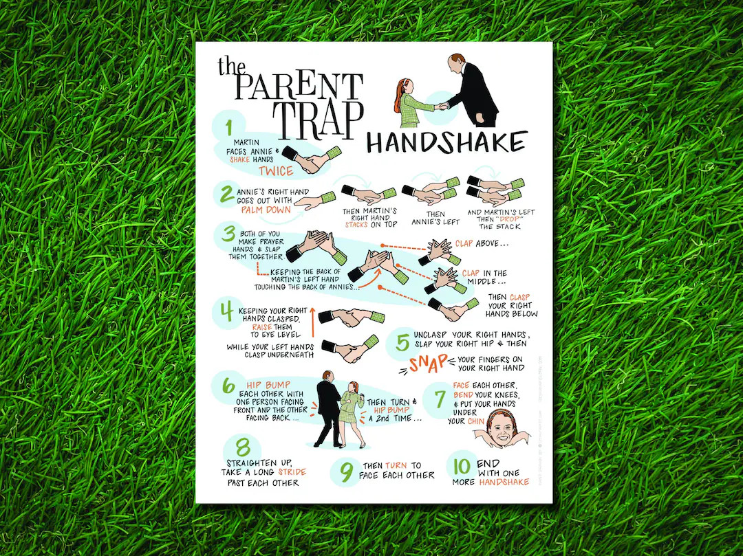 Parent Trap Handshake Instructions: Hallie & Martin, Hand-drawn (digital Download) - Etsy | Etsy (US)