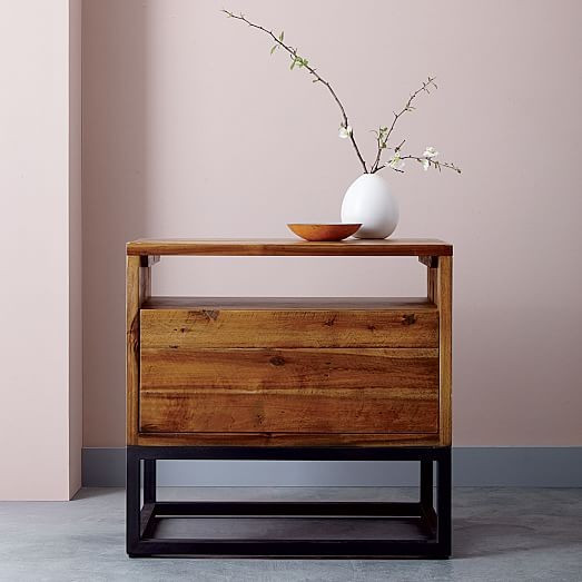 Logan Industrial Nightstand - Natural | West Elm (US)