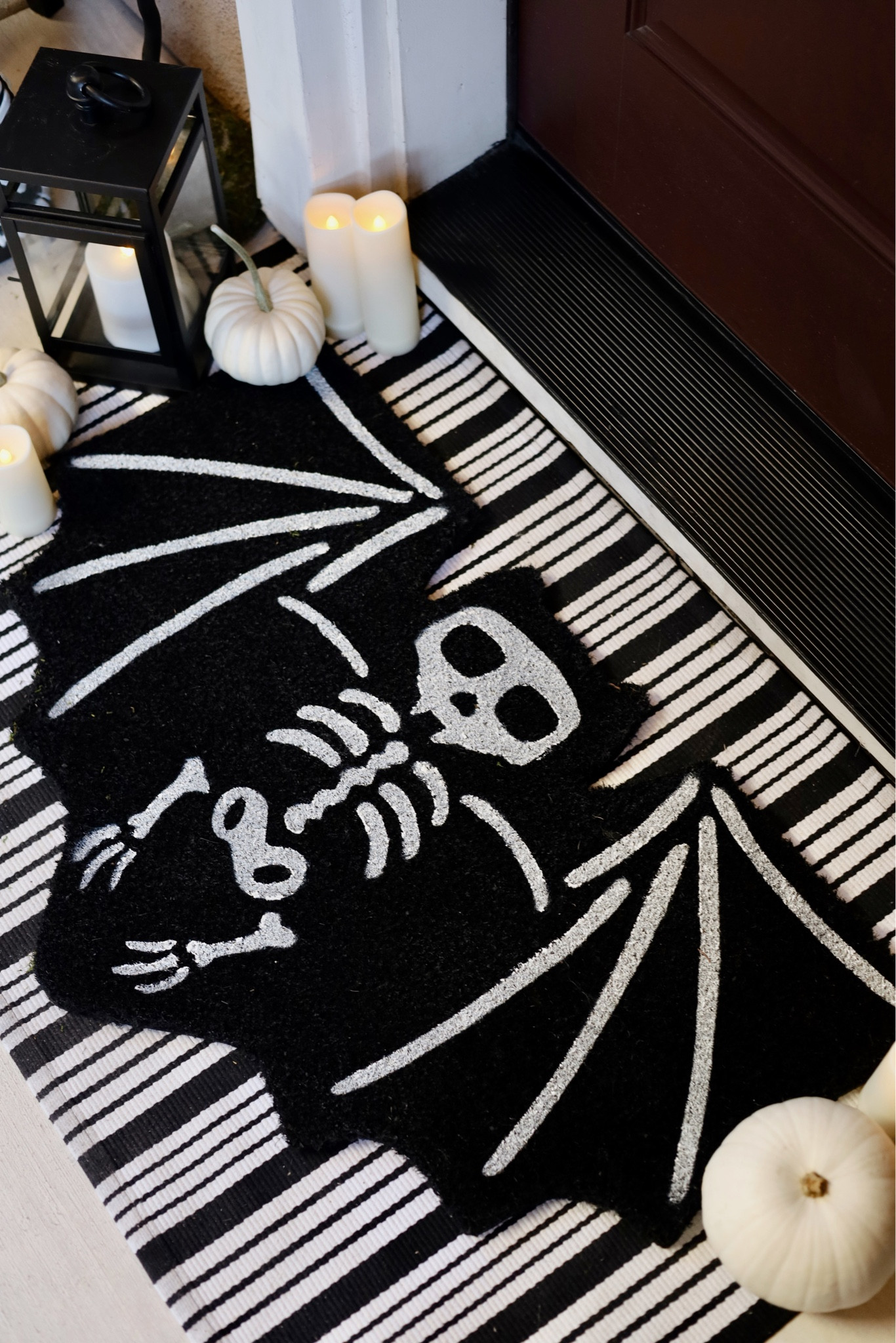 Getting into spooky season with this skeleton bat Halloween doormat! Layer it over a patterned rug for more dimension. 

Halloween Decor | Front Porch Decor | Halloween Home | Pottery Barn

#LTKhome #LTKfindsunder50 #LTKHalloween